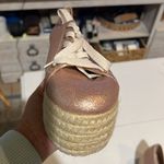 Rose gold glitter espadrilles women’s size 39 lace up Pink Photo 8