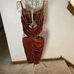 BP NWT rusched cutout dress in red pomegranate size L Photo 4