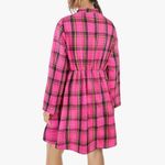 Fancyinn  Pink Plaid Mini Dress new with tags size small Photo 2