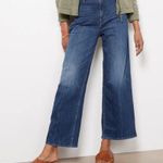 MOTHER The Major Zip Flood Wide Leg Jeans In Electric Souvenir Size 28 Blue Photo 0