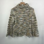 Solitaire  Chunky Boho Pull Over Turtleneck Sweater size Small Photo 5