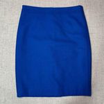 J.Crew Royal Blue Wool Straight Pencil Skirt Knee Length Size 4 Small NWT Photo 4