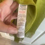 Pretty Little Thing NWT  Olive Satin Bardot Tassel Hem Draped Midi Dress Sz 12 Photo 5