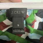 J.Crew  Off the shoulder blouse top SMALL green Blue Ratti graphic diamond NEW Photo 8