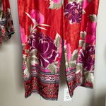 Natori Auburn Floral 2 Piece Silky Soft Button Up Pajama Set size large Photo 3