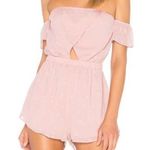 superdown [] Aviana Off Shoulder Pink Star Romper Photo 0