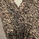 Worthington Cute Vintage y2k leopard mesh babydoll v-neck top flowy Photo 6