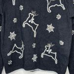 Vintage Victoria Jones‎ Christmas Reindeer Sweater Black Size M Photo 2