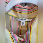 J Brand Elena Striped Long-Sleeve Button-Back Shirt Size XS. Photo 2