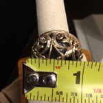 Onyx BARSE Bronze & Black Double Necklace Scroll Cage Pendant Earrings & Ring Photo 10