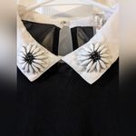 Uno Core Black Transparent Fabric Blouse and Stones. Size 2 Photo 1