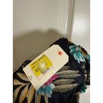 Billabong  Black Floral Smocked Hung Up Tube Top Beach Women's Small Small Photo 4