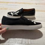 Frye Lena Floral Slip On Sneakers size 9.5 Black Leather Loafers Casual Shoes Photo 7