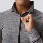 Born Primitive Long Sleeve Grey Pullover Women’s XS Lightweight Zip Neck Gray Photo 3