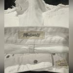 Madewell relaxed Women's White Denim Shorts Sz 14 cut off ragged hem beach Photo 2