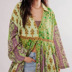 Free People  Hazy Baby Printed Mini Dress‎ Size Small Photo 0