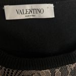 Valentino silk wool blend black lace trim knee length bodycon dress Size XS Photo 6