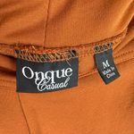 Onque Casual Burnt Orange Straight Leg Lightweight Stretchy Pull On Pants Size M Size M Photo 3