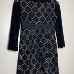 Phoebe Couture Phoebe Lace Scalloped Edge 3/4 Sleeve Black Dress Size 2 Photo 7