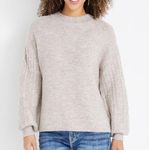 Vigoss Sweater Cable Knit Crew Neck Cozy Sweater w/ Balloon Sleeves Sz XL EUC Photo 0