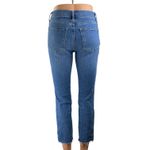 Gap Vintage Silm Women's Blue Mid Rise Frayed Hem Skinny Denim Jeans Pants Sz 26 Photo 2