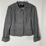 Banana Republic Blazer Sx 12 Tweed Jacket Lined Wool Blend Photo 0