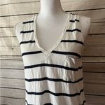 Madewell  Black and White Striped Tank Top Photo 3