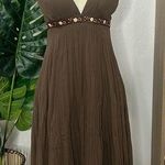 Bcbg paris • beaded cross back vintage coconut girl dress Size undefined Photo 0