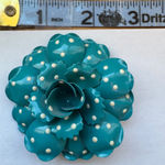 Joan Rivers Vintage  Chunky Blue Floral PolkaDot Layered Statement Brooch Pin LG Photo 5