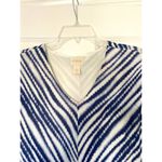 Chico's Striped Slit Maxi Dress Blue White Size 1 US 8 Medium Photo 3