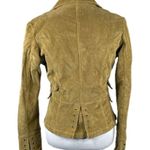 Tulle Corduroy Button Up Jacket, Pea Green, Greenish Brown, Medium Green Photo 1