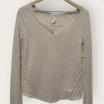 Aeropostale  Medium Cream Long Sleeve Henley T Shirt Photo 0