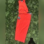 Vibrant Orange Tank & Midi Skirt Set Size M Photo 1