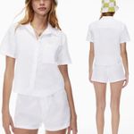 Aritzia Sunday Best White Button Down Aliza Shirt Blouse Size Small 100% Cotton Photo 1