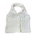Newport News Vintage 90s White Knit Halter top š„ Photo 0