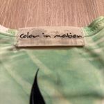 Color In Motion Peace Freedom Love Tattoo Print Y2K Mini Dress Sz M Made in USA Green Size M Photo 7