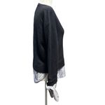 Derek Lam Denim Black Sweatshirt Layered Shirt Hem Top – Size S Photo 2