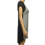 Marilyn Monroe Gray White Striped Short Sleeve Tunic Tee High Low Dress Medium Photo 1