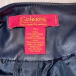 Catherine Malandrino Catherine’s Malandrino navy blue faux leather zip up ruffled jacket..new! Photo 6