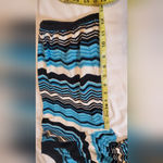 INC  International Concepts Blue and Black Striped Silk Top Size: 3X Photo 3