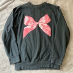 Urban Outfitters  Black Sweatshirt with Pink Bow Photo 7