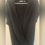 Vince  Black Alpaca Wool Cashmere Blend Faux Wrap Sleeveless Sweater Top Small Photo 1