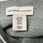 Adrienne Vittadini  Checkered Knit Sweater/Top in Green and White Photo 5