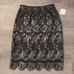 Barami black sequined vintage skirt size 4 Silver Photo 0