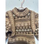SEA NEW YORK Brown 100% Wool Fair Isle Knit Long Sleeve Sweater Finja sz XS Photo 5