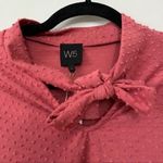 W5 dark coral Swiss dot v neck tie top Size Small Photo 6