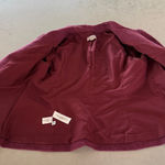 Loft 🦃  Burgundy Jacket with Button Front size 4P Photo 5