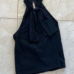 ZARA  Black Bow Tank Blouse Sz Small Photo 0