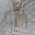 Princess Polly After Dark Gray Quarter Zip Cropped Sweatshirt Size 2 Quilted Photo 2