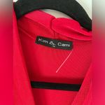 Kim & Cami red check cross front blouse size 1x new with out tags Photo 1